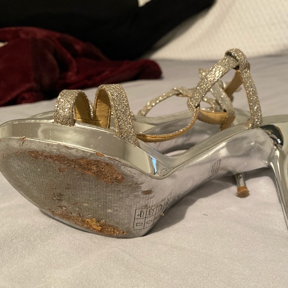 Michael Kors silver sparkle sandal heels - Picture 6 of 6